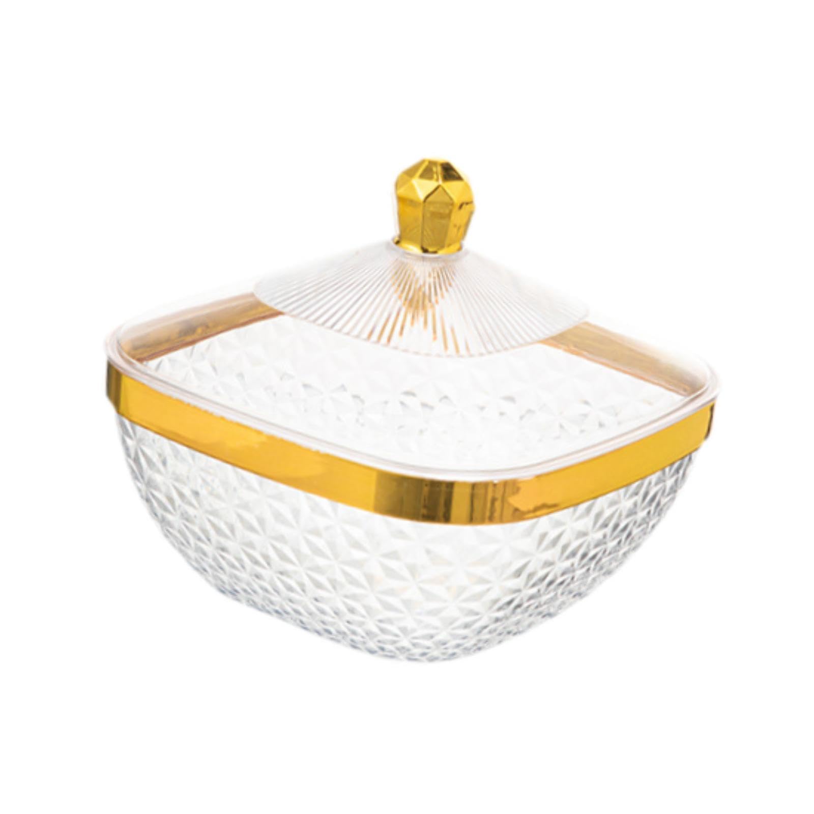 Countertop Fruit Bowl with Lid Fruit Basket for Kitchen Counter Fruit Snacks Square M-image-8