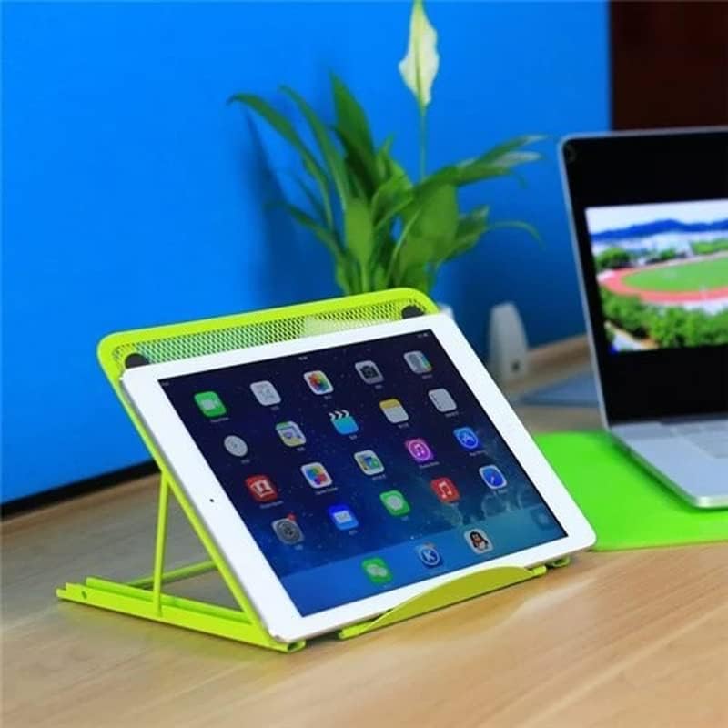 Portable/Folding/Adjustable Mesh Laptop/Notebook/iPad Table Desktop Cooling Stand/Rack/Display/Support/Holder, Green image 3