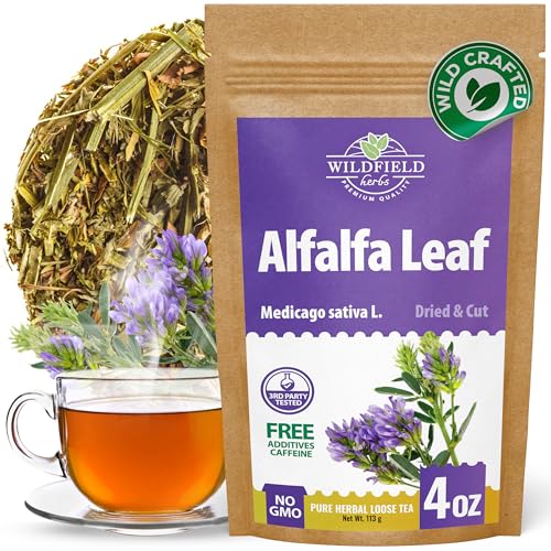 Image of 4 oz Alfalfa Leaf Alfalfa Herb Tea (Medicago Sativa) - 113g Tea Bags Herbal