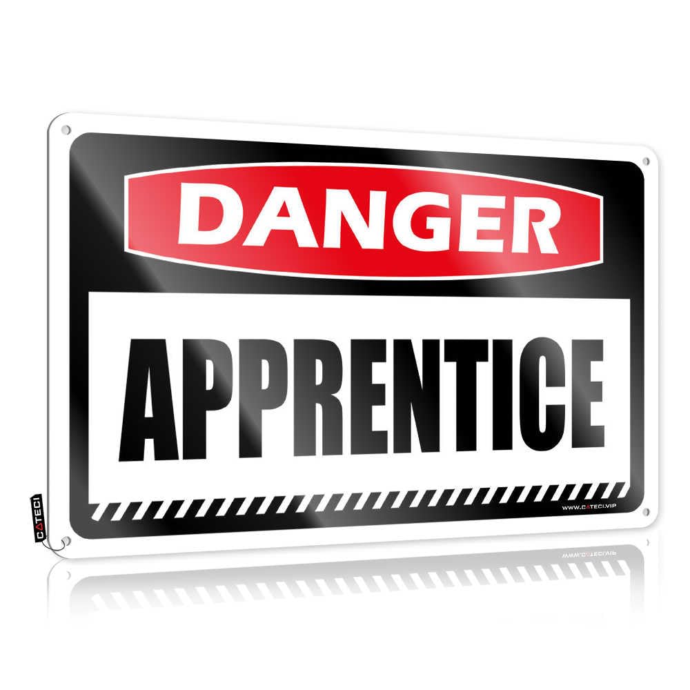 Fzfn Colour Grunge Custom Matal Sign | Danger Apprentice New Decorative Wall Art Ready To Hang For Cave(30X40cm)