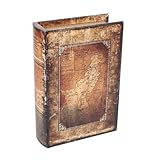 BESTOYARD Vintage Book Shaped Storage Box Faux Bible Design Decorative Key Hiding Box for Home Office Shelf Organizer 7.5 Inch