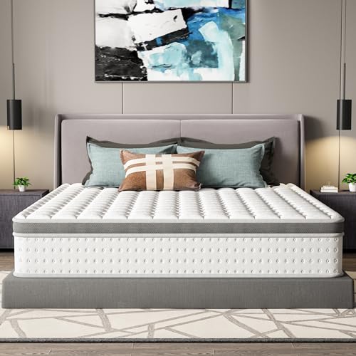 DEWINNER Matelas Hybride 160x200x25 cm avec Ressorts Ensachés et Mousse à Mémoire de Forme, 7 Zones de Confort, Dureté Moyenne, Certifié Oeko-TEX, Soutien Parfait et Durabilité, Matelas Adulte