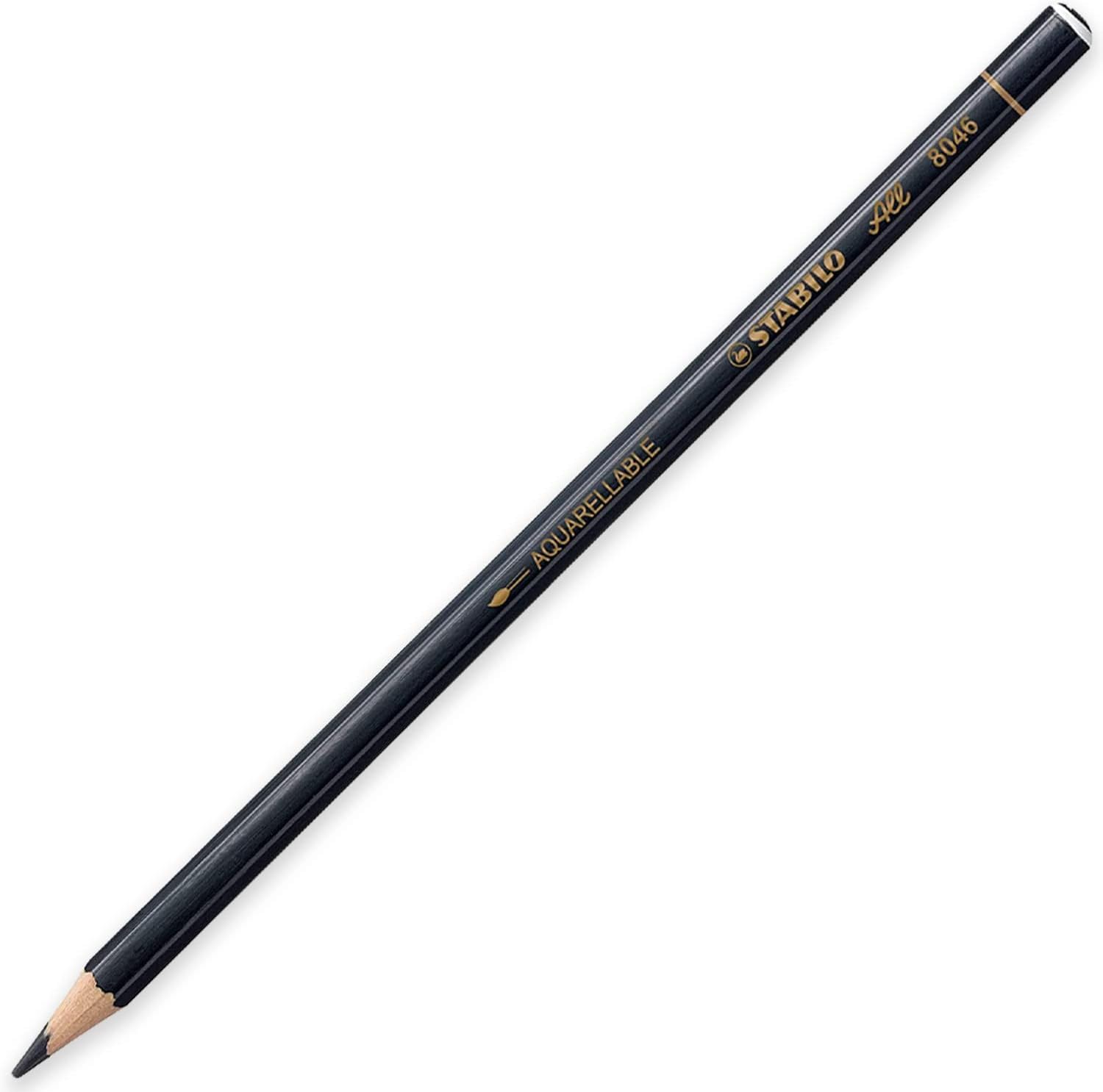 STABILO All Watercolour Effect Pencil - Black (5), 1 Count (Pack of 5) - Image 2