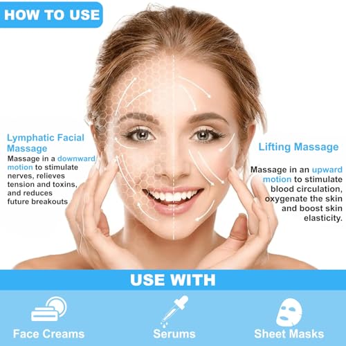 Image of Zuvexa Facial Ice Globe Smart Cool Face Roller Ball | Facial Massage Tools for Neck Eye Circle Reduce | Anti Ageing Wrinkles Soothing Firming Skin Crystal Ice Roller (Pack of 2)