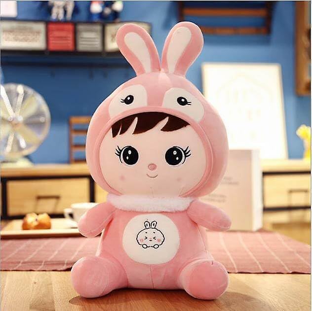 Image of Baby Boy Child Rabbit Doll Soft Toy Combo Gift Toys Pillow for Kids, Girls and Adults Cute Stuffed Animal Plush Yellow and Red Bunny Plushie (25cm) Pack of 2