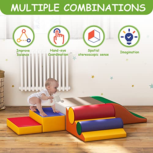 Betterhood Climbing Blocks - Kids Soft Foam Activity Playset - Toddler Soft Couch Climber Gymnastics Equipment For Crawling And Sliding At Home, Preschool #TOP3
