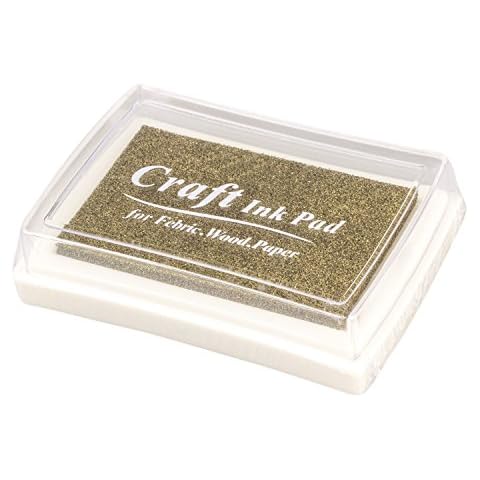 NINGWANG Rubber Stamp Ink pad Stamp inkpad Ink Pad - Gold Cover
