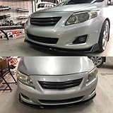 ELIT TUNING STORE 3 Pcs Front Bumper Lip For Toyota Corolla 2009-2014 Body Kit 6 Color Car Accessories Spoiler Splitter Diffuser Flap Sport Bumper Exterior Parts (BLACK)