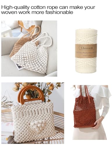 Cordon macramé 100% coton naturel Likeecords pour suspensions durables - 8