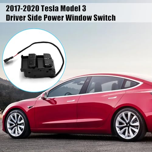 Image of Jaronx Compatible with Tesla Model 3 Window Switch, Left Front Side Driver Side Power Master Window Switch for Tesla Model 3 2017 2018 2019 2020, Replace for 1081037-01-F 1081037-01-D | Power Master Window Switch for Tesla Model 3 2017 2018 2019 2020, Replace for 1081037-01-F 1081037-01-D