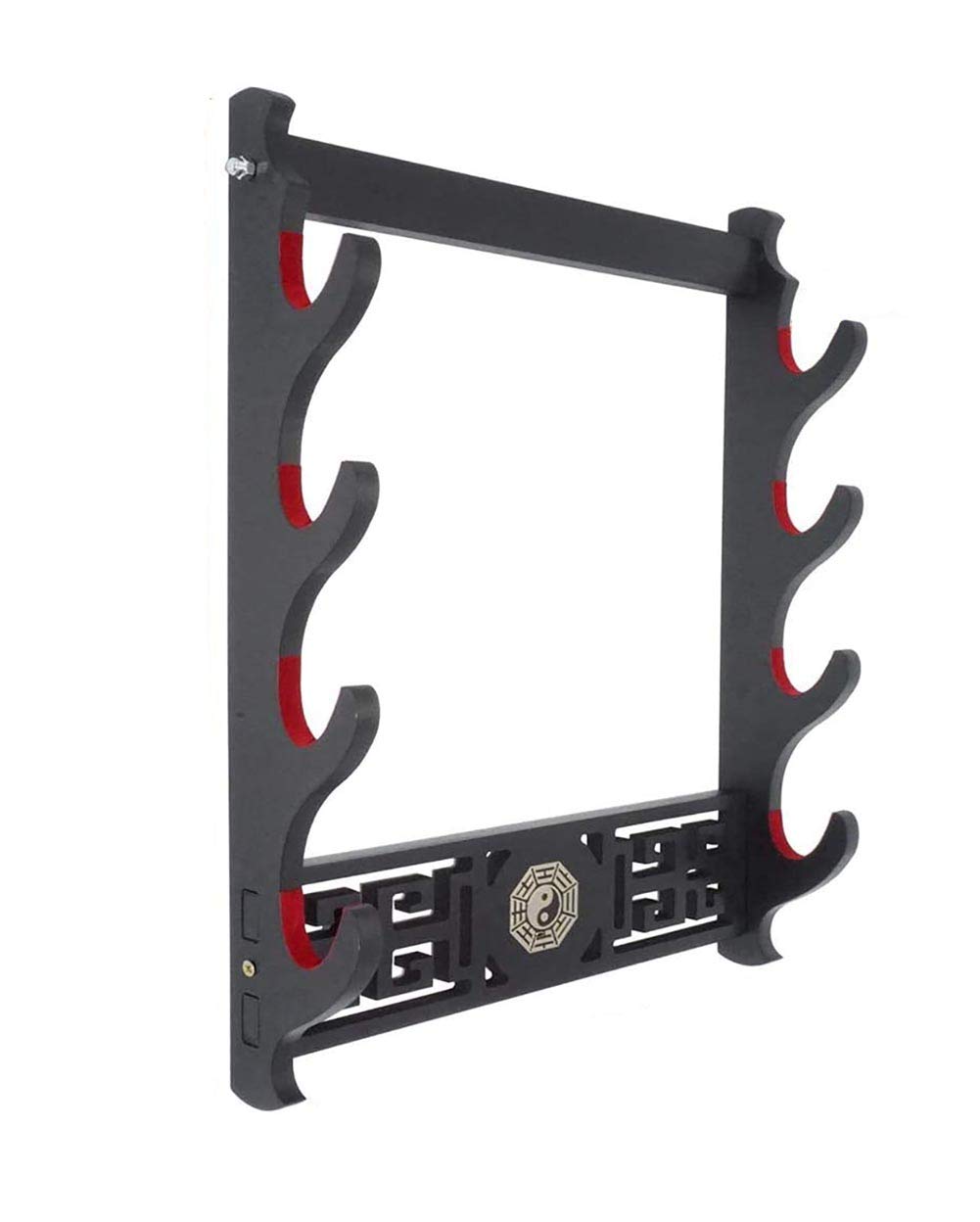 XMRISE Sword Holder Wall Mount Katana Samurai Stand Bracket Hanger Rack Classical Chinese Tai Chi Bagua Style 4-Tier