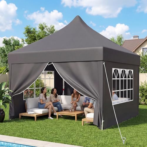 ✅ Telaio robusto, costruito per durare ✅ Il gazebo 3x3 pieghevole impermeabile presenta una robusta struttura metallica con aggiornamenti completi: sia i pilastri che le travi utilizzano tubi ispessi per creare una struttura stabile e solida. Progettato per resistere a forti venti e condizioni meteorologiche rigide, offre un riparo duraturo e affidabile per un uso a lungo termine