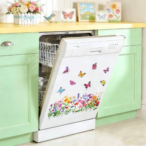 Imanes decorativos mariposas y flores para hogar 12 piezas miniatura 2