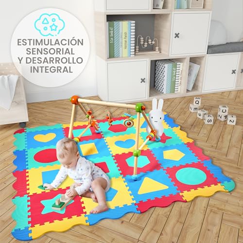 Tapete gateo bebé anticaídas con 36 piezas acolchadas de goma EVA 6
