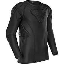 Padded Shirt Youth Boys Padded Compression Sports Protective T-Shirt Rib Chest Protector Extreme Exercise White Padded Vest