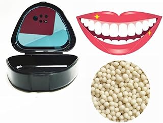 sowsmile 20g Temporary Moldable False Teeth Repair Replacement Thermal Fitting Beads for Teeth Instant Confident Smile Teeth (Light Yellow)
