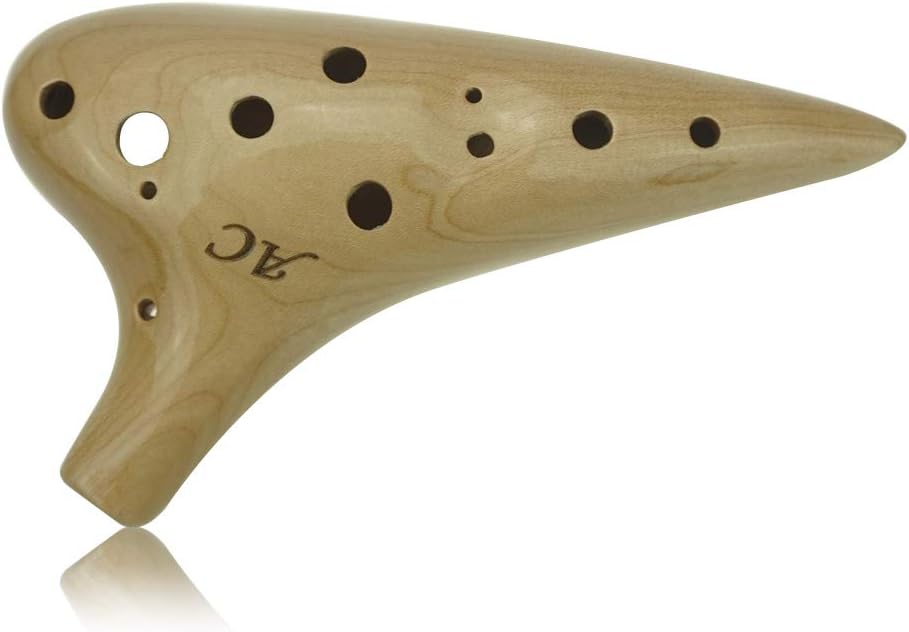 12 Hole Wooden Ocarina Alto C Elm Wood Wd12001