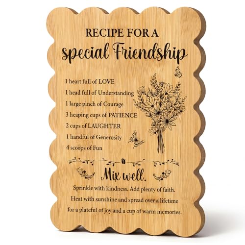 Tabla de Cortar de Bambú con Borde Escalopado y Diseño Floral para Mujer, Ideal como Regalo para Amigas, Madres o Abuelas — 33 x 22 cm miniatura 1