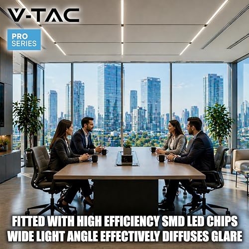 V-TAC 4x Tubes LED 120 CM - T8 G13-18W - Chip Samsung - 1850 Lumens - Tubes LED pour Plafond, Mur, Garage, Magasin - Tube forme T8 - Remplacement des Néons - Lumière Blanc Neutre 4000K – vue 6