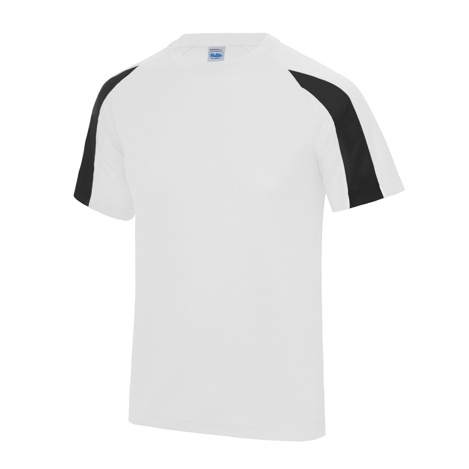 AWDis Contrast Cool T Arctic White/Jet Black