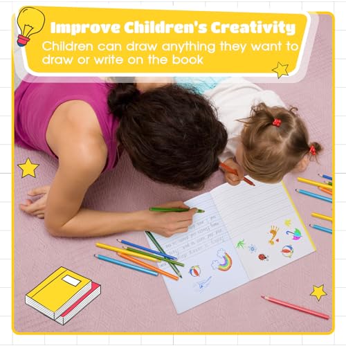 Henoyso 24 Pcs Primary Composition Notebooks k-2 for Kids, 120 Pages Draw and Write Journal Bulk for Kindergarten Classroom Preschool Teachers, Back to School Supplies (Light Color) by Henoyso - Image 7