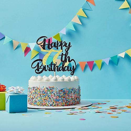 Image of 77th Happy Birthday Cake Topper and Decoration - Party Gift Plugin