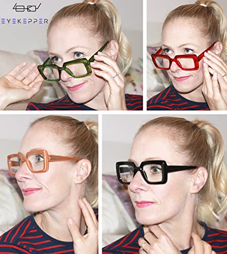 Eyekepper 4-Pack Progressive Multifocus Reading Glasses Blue Light Blocking For Women No Line Multifocal Readers +2.00 #TOP1