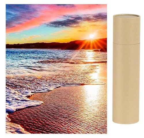 DCIDBEI Diamond Painting Coucher de Soleil et Mer 40x50 cm Diamond Painting Plage et Mer Peinture Diamant Paysage Ocean Beach Diamant Painting Coucher de...