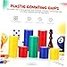 Toddmomy 400 Pcs Plastic Poker Chips for Counting Games Bingo Accessories Party Supplies Small Game Chips for Boys and Girls and Adults Fun Props