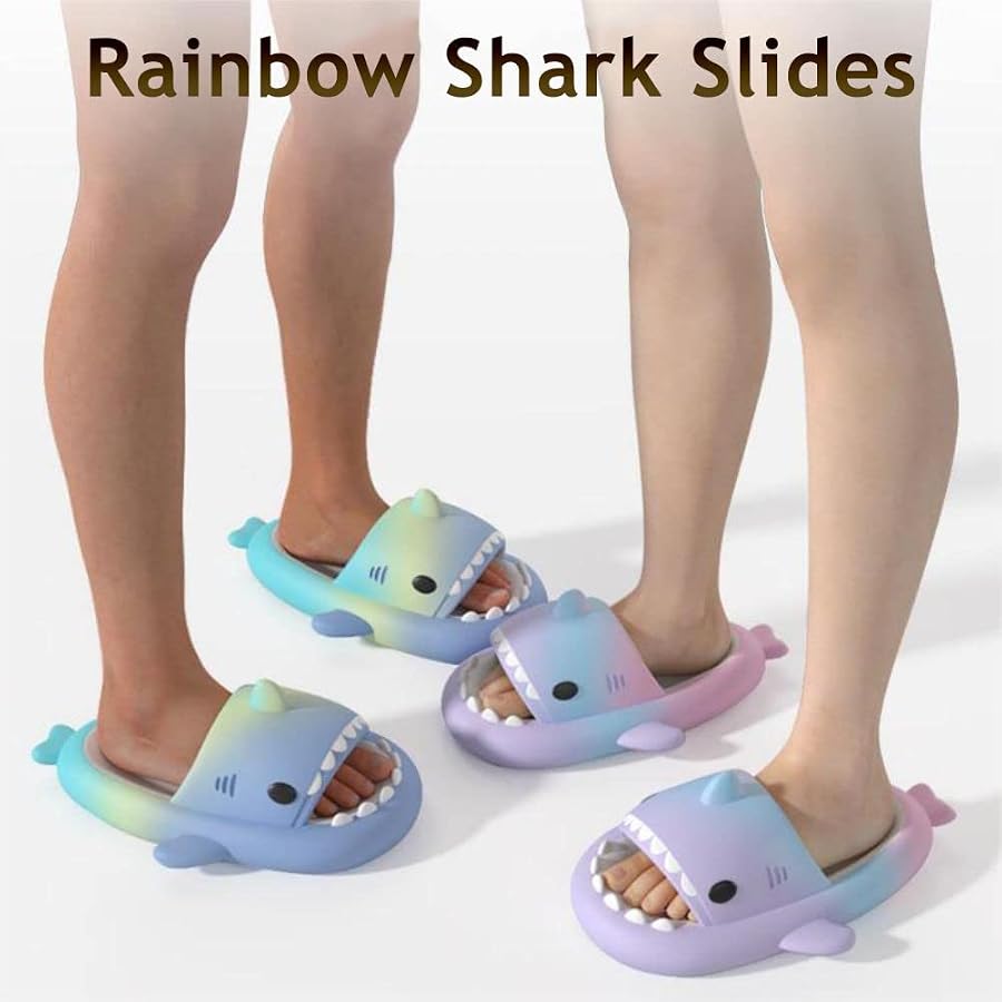 RUNSOON Upgraded Shark Slide Slippers For Everyone - Soft EVA Pool Slides For Men, Women, Kids