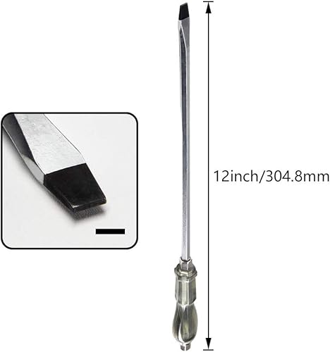 Miniatura 2 de Destornillador de impacto ranurado de 12 pulgadas, destornillador de demolición Keystone magnético, 2 piezas, (Bettomshin)