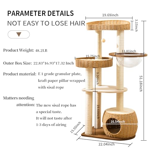 Árbol moderno para gatos grandes de 3 niveles miniatura 7