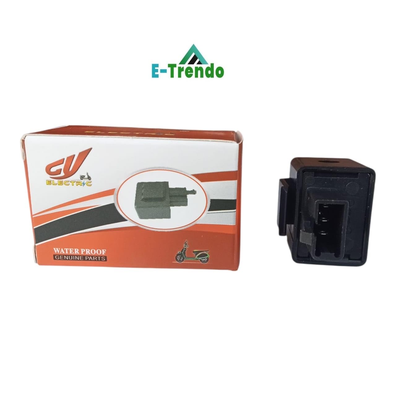 E-Trendo Waterproof Indicator Flasher With Musical Buzzer For Electric Scooter/Scooty, E-Bike | Turn/Side indicator 12V 3Pin Plug 4
