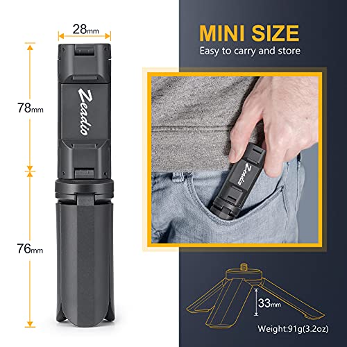 Image of Zeadio Mini Smartphone Tripod, Pocket Desktop Tabletop Stand Tripod for All Phones