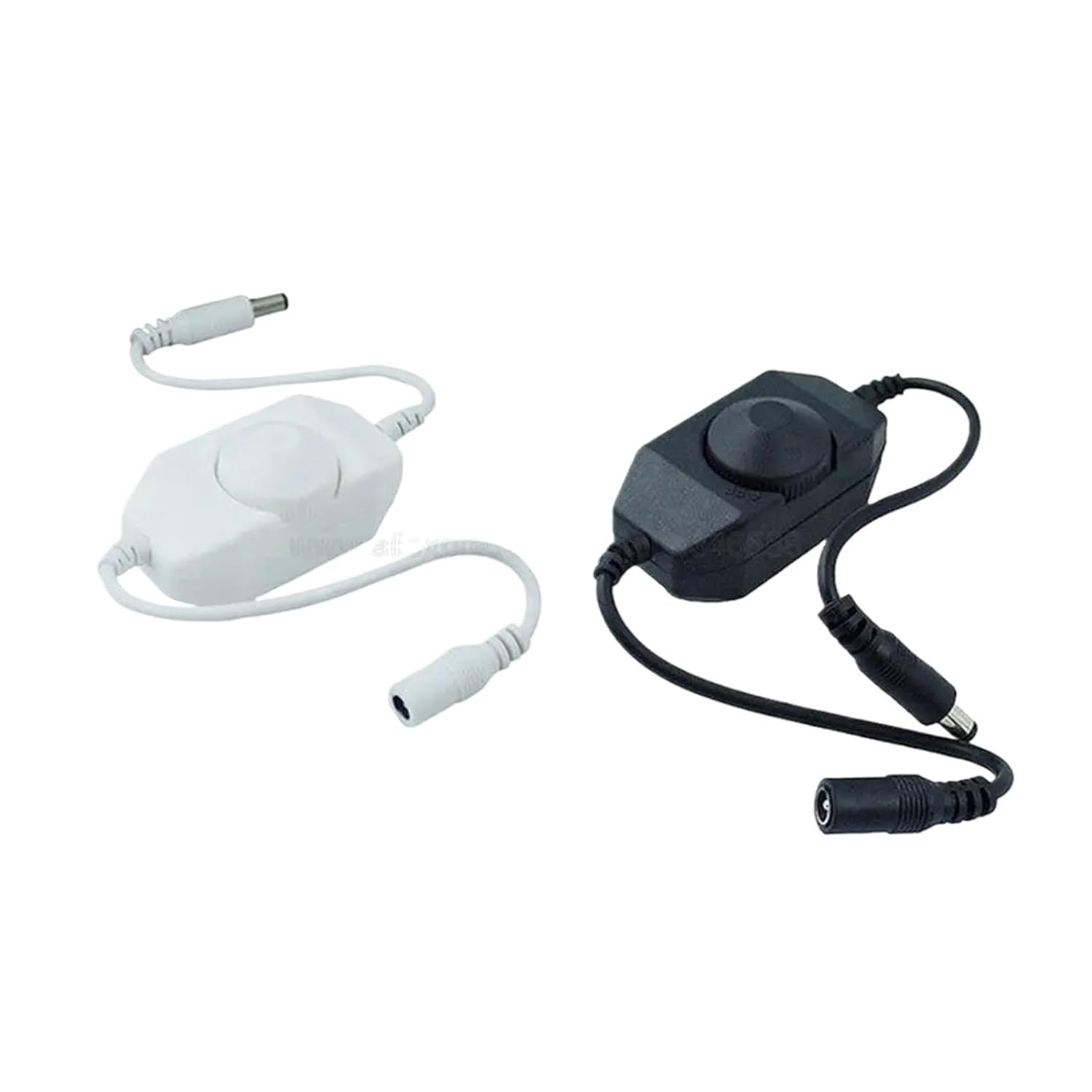 Direct LED dimmer Switch Brightness Adjustment Controller Suitable for 3528 5050 5730 5630 Monochrome Light Strip DC 12V 24V Black/White(Black)