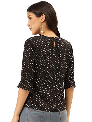Image of Style Quotient Women Abstract Printed Polyester Smart Casual Top