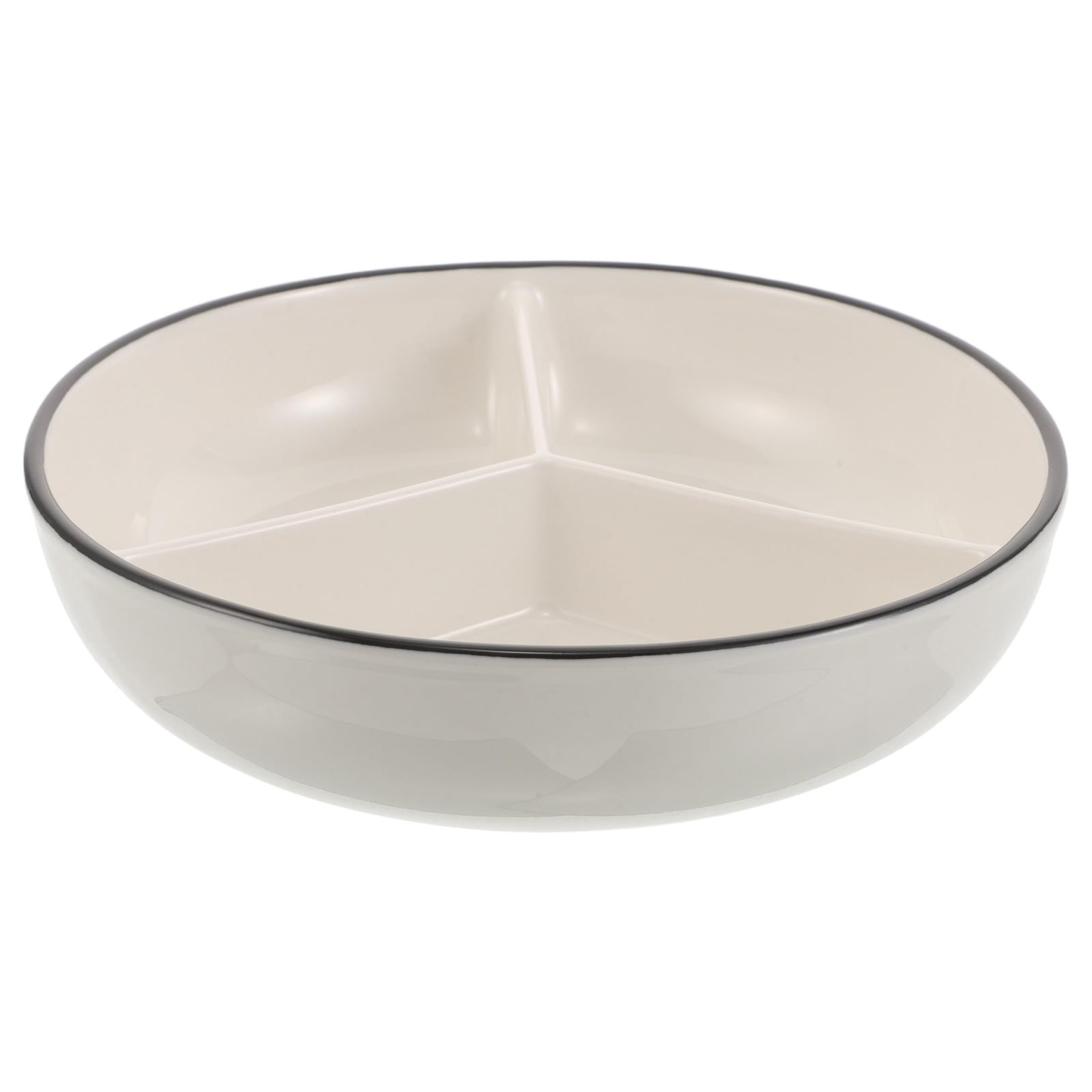 Assiette compartimentée céramique 3 sections anti-mélange des saveurs
