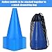 cyrico 9 Inch Cones Sports, 15 Pack Soccer Training Cones Agility Field Parking Safety Blue Plastic Traffic Cones for Football Basketball Drills, Indoor and Outdoor Games Activity