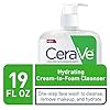 CeraVe-Hydrating-Cream-to-Foam-Cleanser-Makeup-Remover-and-Face-Wash-With-Hyaluronic-Acid-Fragrance-Free-19-Ounce CeraVe Hydrating Cream-to-Foam Cleanser | Hydrating Makeup Remover and Face Wash With Hyaluronic Acid | Fragrance Free Non-Comedogenic | 19 Fluid Ounce