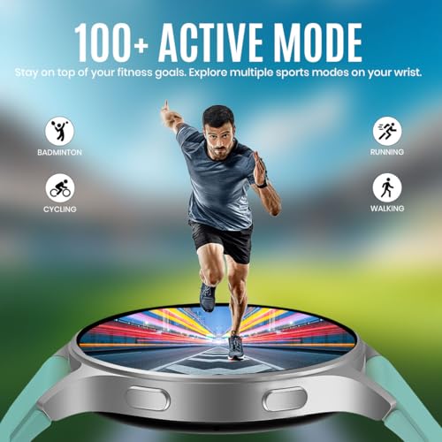 Image of GameSir Active 5 Smart Watch AMOLED Display 1.3 inch Screen, 360 * 360 Resolution, IP68 Waterproof with Multiple Watch Faces Bluetooth Calling Round Dial Smartwatch for Men & Women(Light Green)