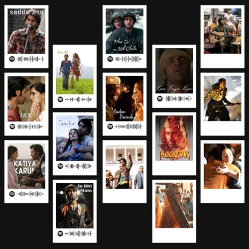 Image of Rockstar Poster | Ranbir Kapoor Poster | Bollywood Movie Rockstar Mini Posters Kit (Set of 15) | Collage Kit Compact Size (8 x 6 cm) Posters for Phone Accessories, Bedroom, Office, Living room