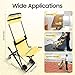 Manual Stair Chair, 350.53 lbs Capacity Portable Aluminum Alloy for Transferring Patients Or People with Limited Mobility Down Stairs in High-Rise w/Adjustable Headrest & Safety Belts. Lbs