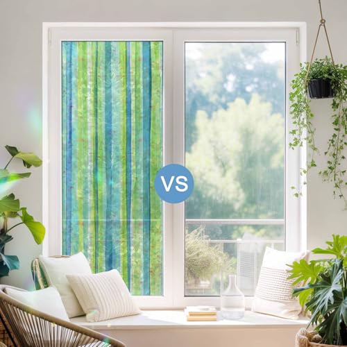 Película para ventana privacidad efecto vidrio 3D 18x79 in miniatura 3