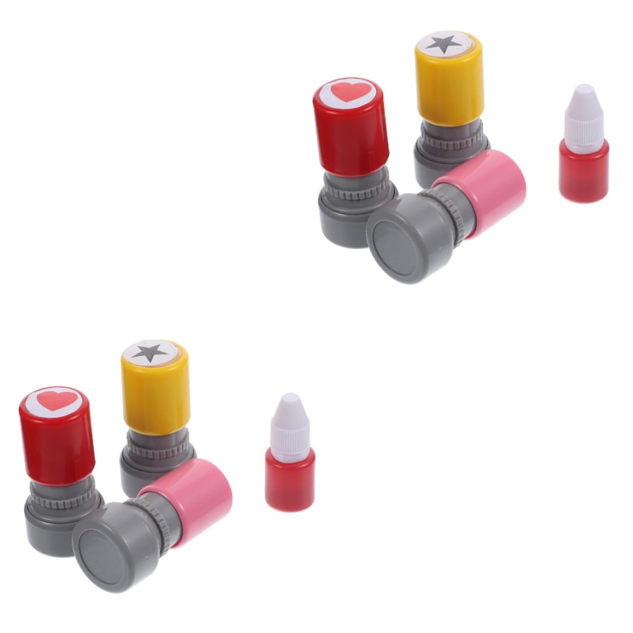 STOBOK 2 Set Di Timbri Portatili Per Forniture Scolastiche Timbri Fotosensibili Per Progetti Artigianali 3 Pezzi * 2