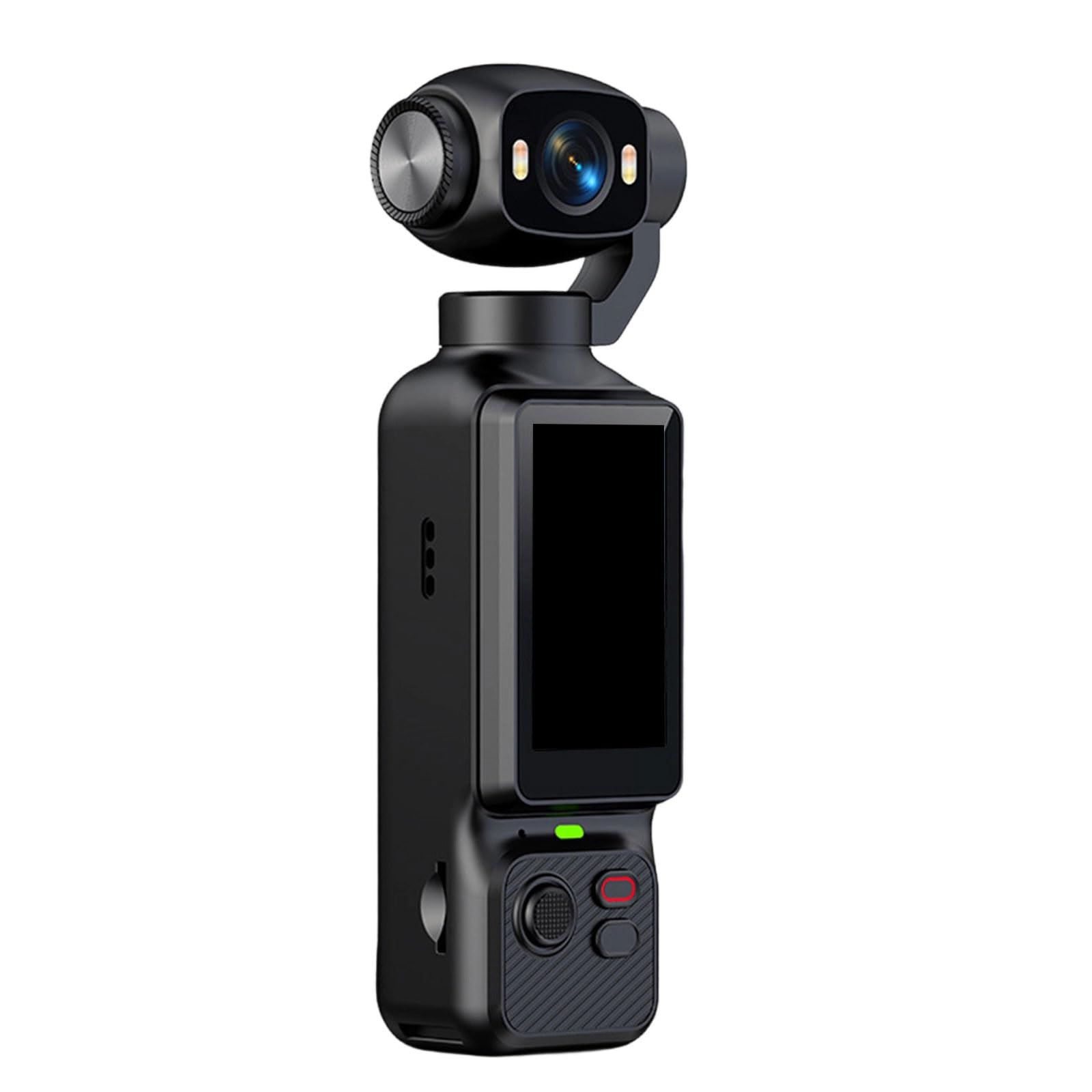Action Camera portatile 1080P con lente rotante e anteriore, nero