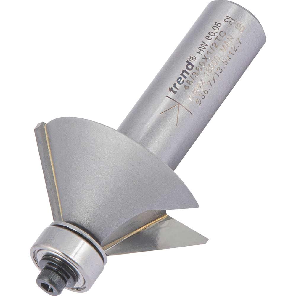 Trend Chamfer Bearing Guided Router Cutter 35.1mm 12mm 1/2"