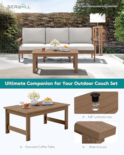 Image of SERWALL HDPE Outdoor Couch with Coffee Table