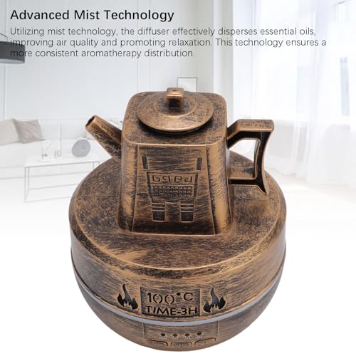 Difusor aromático eléctrico con tanque 140 ml diseño tetera miniatura 5