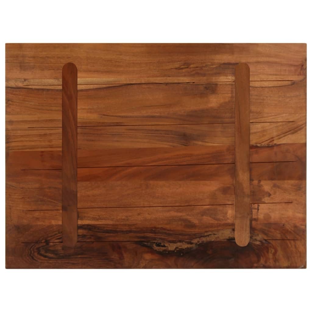 vidaXL Tischplatte, Holzplatte Rechteckig, Massivholzplatte für Tisch Esstisch Couchtisch, Ersatztischplatte, 80x70x2,5cm Altholz Massiv