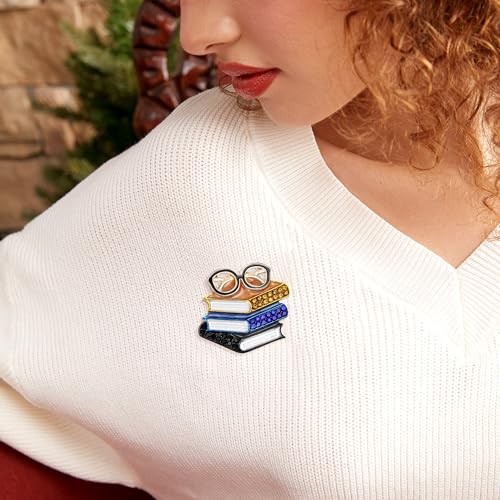 Image of Book Brooches and Pins for Women Teachers Day Gift Fashion Accessories